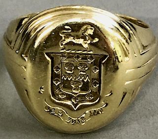 14 K Gold Signet Ring