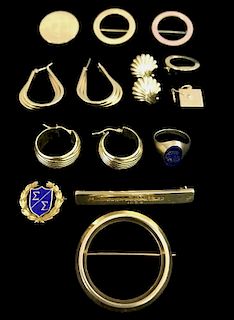 Fine Gold Ladies Jewelry Grouping