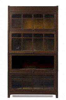 Two American Barrister Bookcases, Height 64 x width 35 x depth 12 inches.