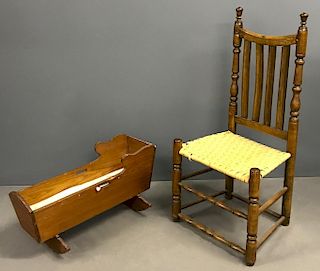 New England Bannister Back Side Chair, Etc.