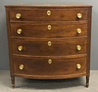 Sheraton Cherry Bow-Front Chest of Drawers
