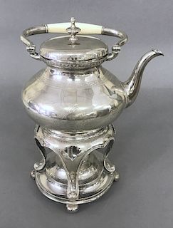 German Silver Kettle on Stand