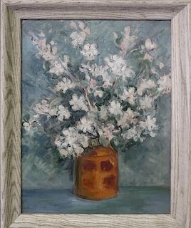 David Ellinger Oil on Board Still Life of Flowers