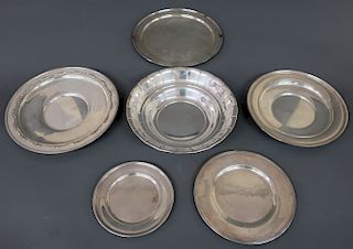 Sterling Silver Plates and Bowl