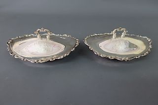 Pair of Sterling Silver Vegetable Dishes