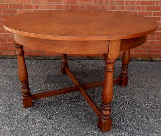 Oak Round Top Table