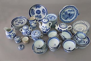 Blue and White Fitzhugh and Other Dishes