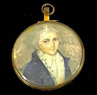 Miniature Portrait on Ivory of a Gentleman