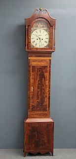 Scottish Hepplewhite Mahogany Tall Case Clock