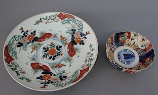 Large Imari Charger and a Bowl