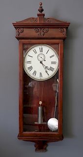 Large Mahogany Cased Regulator Clock