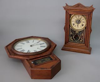 Oak Parlor Alarm Clock and School Master's Clock