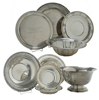 Eight Pieces Sterling Hollowware