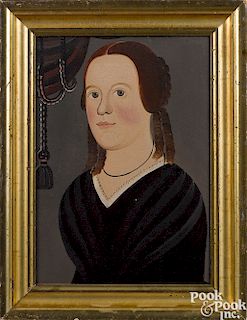 Prior Hamblin School, oil on board folk portrait