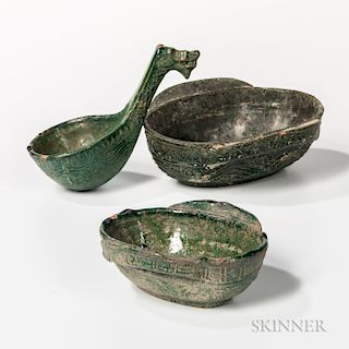 Three Tomb Pottery Vessels