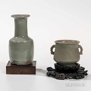 Celadon Vase and Cup