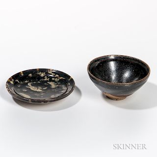 Two Jizhou-style Black-glazed Items
