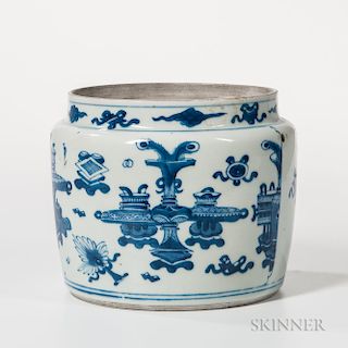 Blue and White Water Jar