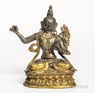 Bronze Figure of Manjusri Bodhisattva