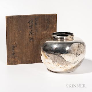 Shobido Hammered Silver Vase