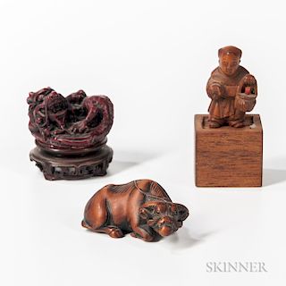 Three Small Carved Items