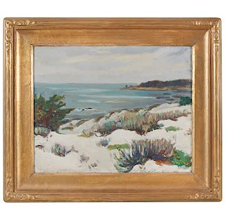 John Hinchman (1884-1948) Painting, "Gray Day, Carmel"