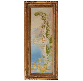 Alma Glasgow White (1856-1933) Painting, "Narcissus"