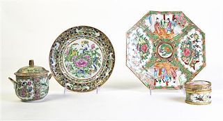 Four Rose Medallion Articles, Width 9 1/8 inches.