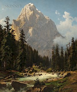 Joseph Jansen (German, 1829-1905)  Alpine View