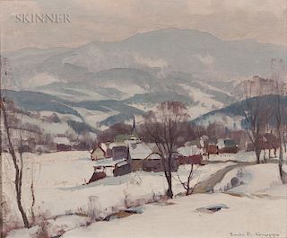 Emile Albert Gruppé (American, 1896-1978)  Silvery Day, Vermont Winter