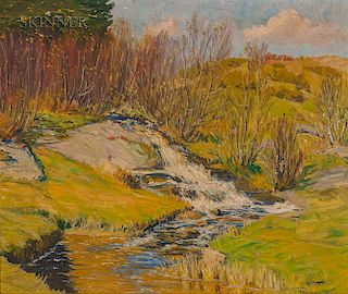 John Nichols Haapanen (American, 1891-1968)  Rushing Waters in Spring