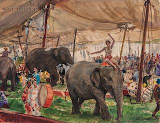 John Whorf (American, 1903-1959)  Country Circus