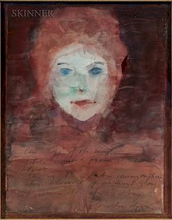 Nathan Oliveira (American, 1928-2010)  Portrait of Dory Previn