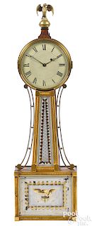Massachusetts Federal mahogany banjo timepiece