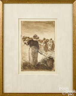 Camille Pissaro etching