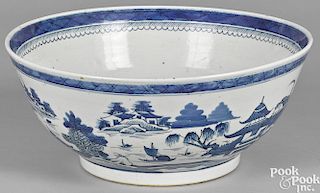 Chinese export porcelain Canton punch bowl