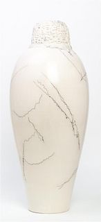 A Contemporary Floor Vase, Height 24 3/4 inches.
