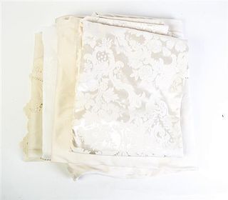 A Collection Thirteen Table Linens,