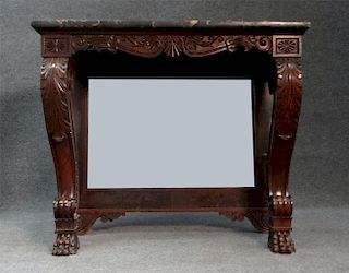 BOSTON CLASSICAL CONSOLE TABLE W/ BLACK MARBLE TOP