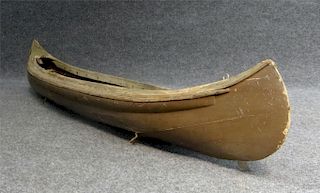 19THC. MODEL OF A WOODEN RIB CONSTRUCTION CANEO