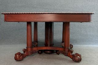 EMPIRE REVIVAL DINING TABLE W/ GADROONED EDGE