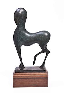 An American Bronze, Jauquet, Height 10 1/2 inches.