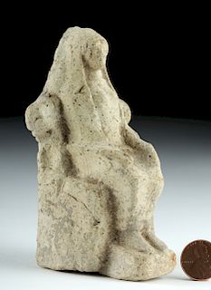 Greek Rhodian Pottery Seated Female Figure