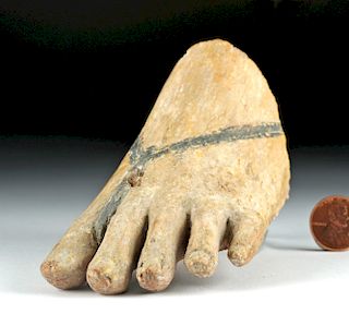 Naturalistic Egyptian Left Foot - Wood w/ Gesso