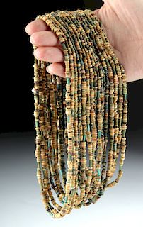 Lot of 16 Strands of Egyptian Faience Beads