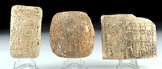 Lot of 3 Old Babylonian Clay Cuneiform Tablets