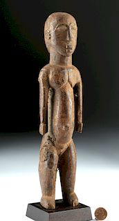 Early 20th C. African Lobi Wooden Male Bateba Figure