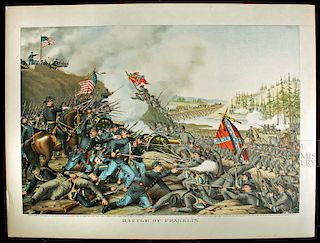 Kurz & Allison Chromolithograph Battle of Franklin 1891