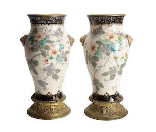 Pair of Sevres Pate-Sur-Pate Vases by Dammouse