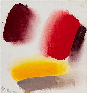 * Friedel Dzubas, (American/German, 1915-1994), Pursuit II (Sketch), 1972